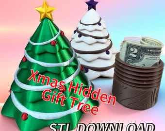 Christmas Tree Gift Box STL File Download