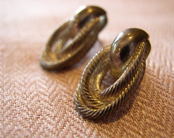 Silvery Metallic Rope Earrings