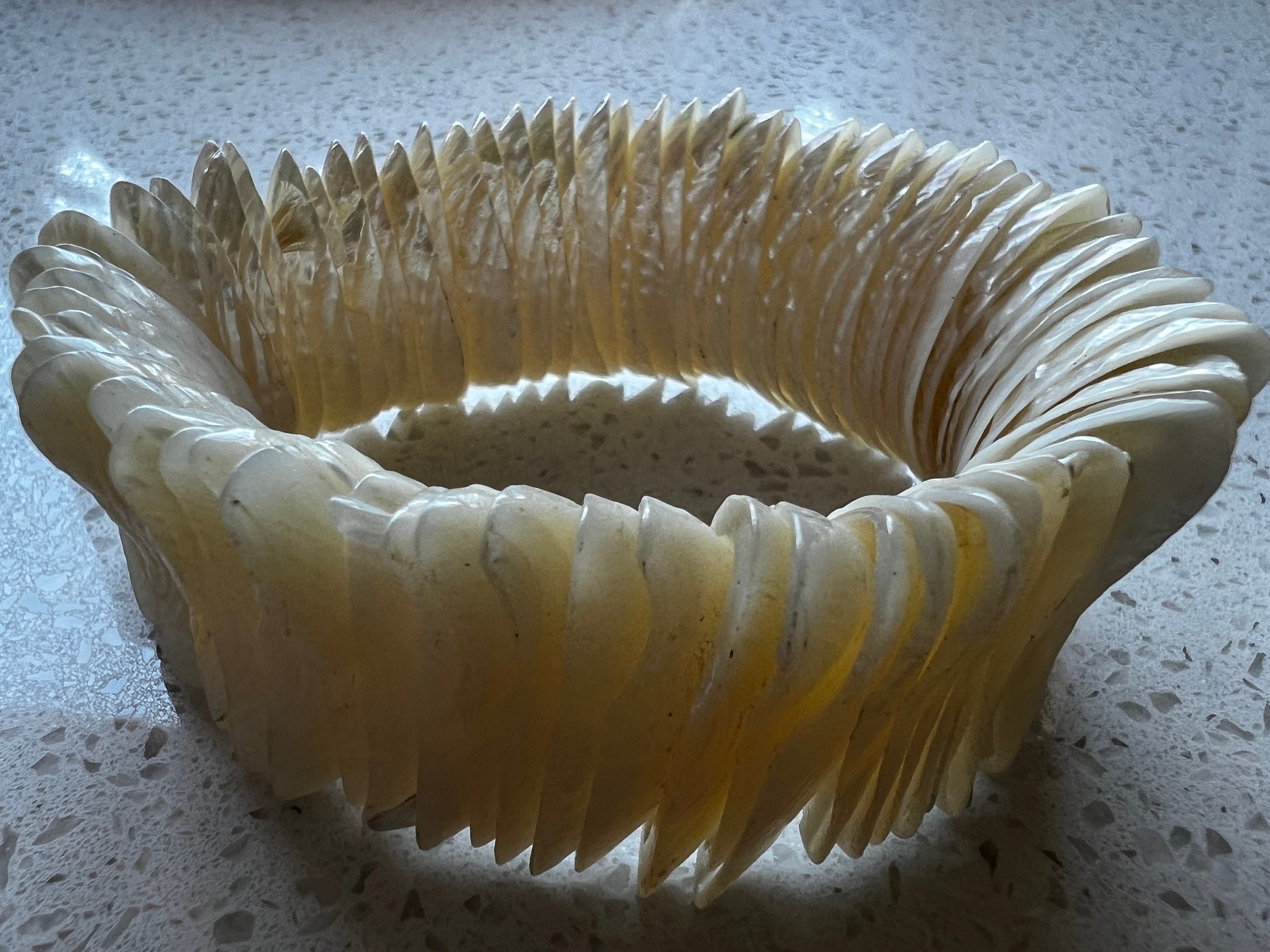 Vintage Caribbean Beach Sea Shell Stretch off White Lustrous Cuff ...