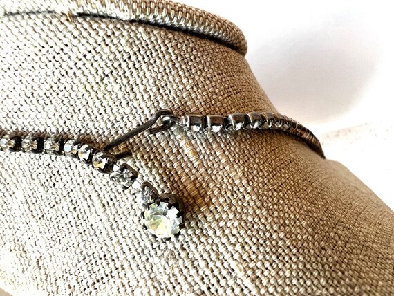 Collier Ras Du Cou Vintage Ton Or - Chaîne Maillon Abstrait Texturé - Occasion