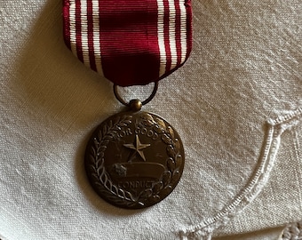 WWll Army Medal Good Conduct Award Military