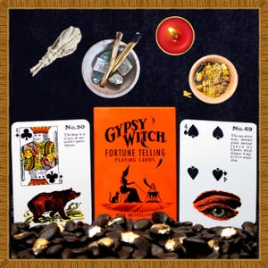 Cartas de la suerte de la bruja gitana: baraja de adivinación mística para brujas y videntes