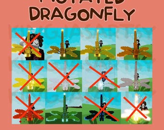 Grow A Garden Dragonfly MUTATED (choose one between Windy, Iron Skin, Giant Bean or Normal)