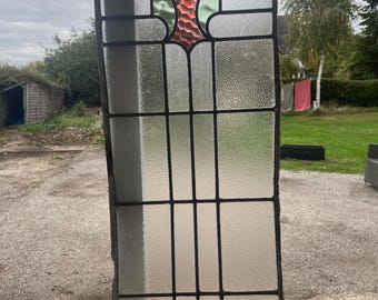 Lovely Art Deco Stained Glass Piece: Dappled Glass