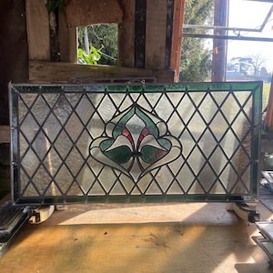 Stunning Art Nouveau Stained Glass Window