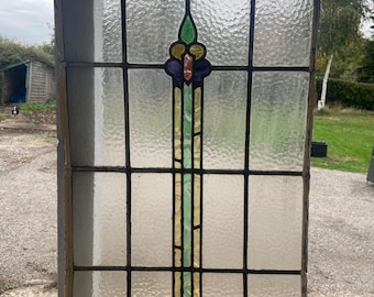Lovely Art Deco Stained Glass Window Panel