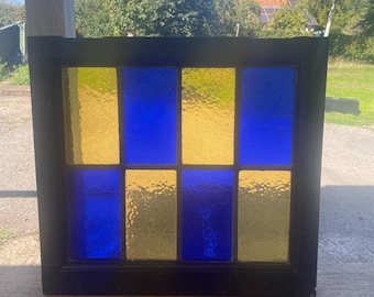 Lovely Vibrant Art Deco Stained Glass Window