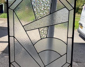 Beautiful Art Deco Stained Glass Piece 2/2