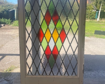 Beautiful Art Deco Stained Glass Window  2/2