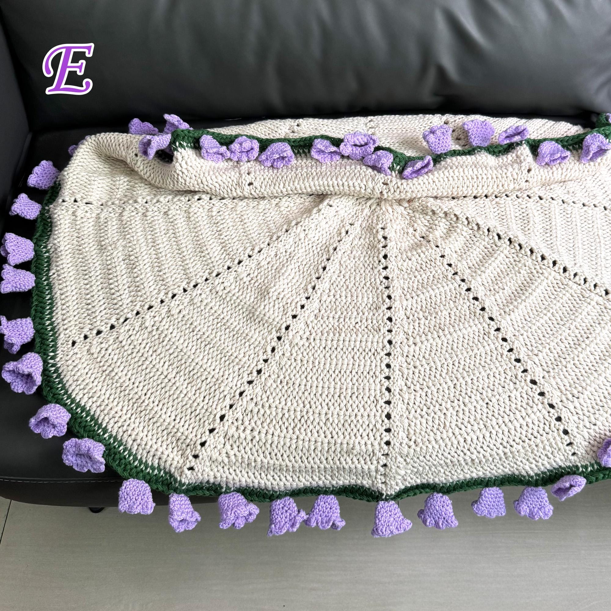 Crochet Rose Bouquet Blanket - Handmade Flower Throw For Mom, Sister, Anniversary Gift | 63" Knitted Blanket