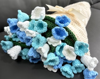 Handgemachte gehäkelte Rose / Maiglöckchen / Sonnenblume Blumenstrauß Decke, gehäkelte Blumenstrauß Decke, Muttertagsgeschenk, Hochzeitsgeschenk, Rosendecke
