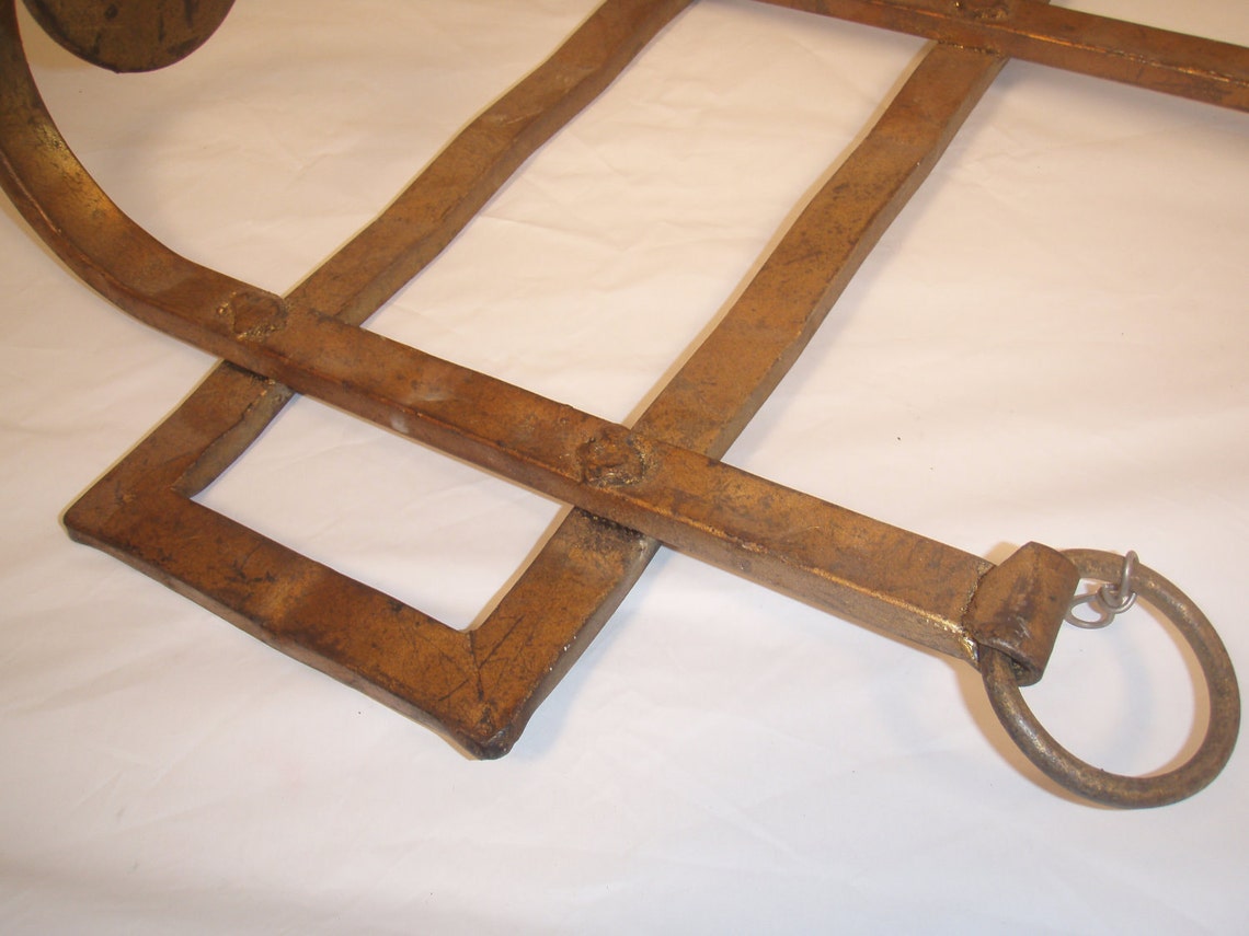 Vintage Antique Rustic Metal Hat Rack Etsy