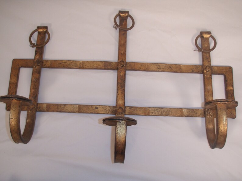 Vintage Antique Rustic Metal Hat Rack Etsy
