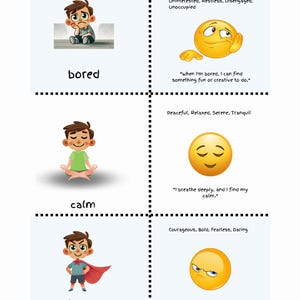 Emotion Awareness Cards for Kids - Feelings Card - Printable Cards