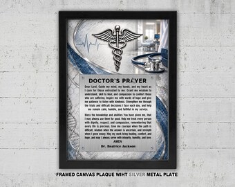 Doctor’s Prayer Framed Plaque | Doctor Appreciation Gift | Medical Graduation & Office Decor