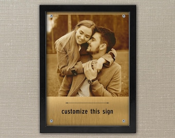 8 Year Wedding Anniversary gift for him Metal Photo, Bronze Anniversary 8th Anniversary Gift Photo gift for him | Anniversary gift for wife