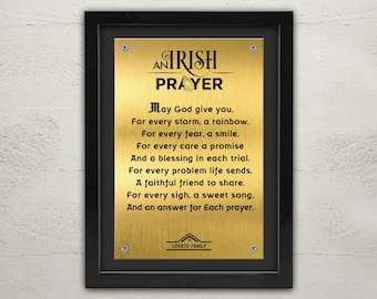 Personalized Irish Blessing Framed Plaque: Irish Gift