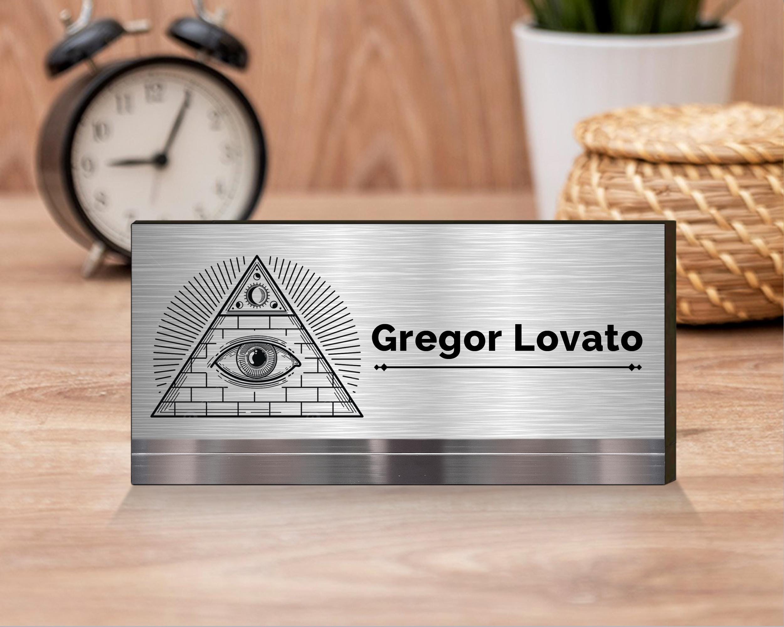 Personalized Illuminati Name Plate: All-seeing Eye Desk Plaque - Etsy
