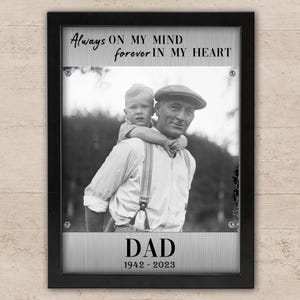 Personalized Christmas Memorial Photo Frame - In Loving Memory Gift