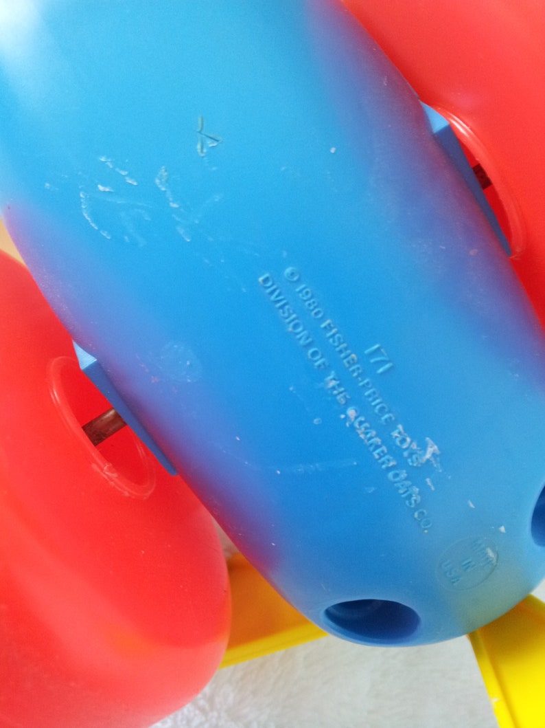 Vintage Fisher Price Pull Along Aeroplane Toy Fisher Price Etsy