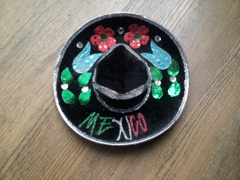 Vintage Black Mini Sombrero For Pet image 2