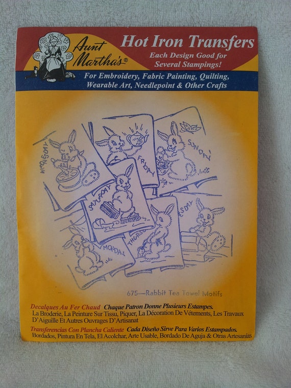 Set of 3 Farm Theme Motifs Aunt Martha/'s Embroidery Transfers