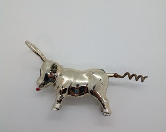 Vintage Cow Bull Bottle Opener Corkscrew