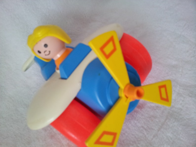 Vintage Fisher Price Pull Along Aeroplane Toy Fisher Price Etsy