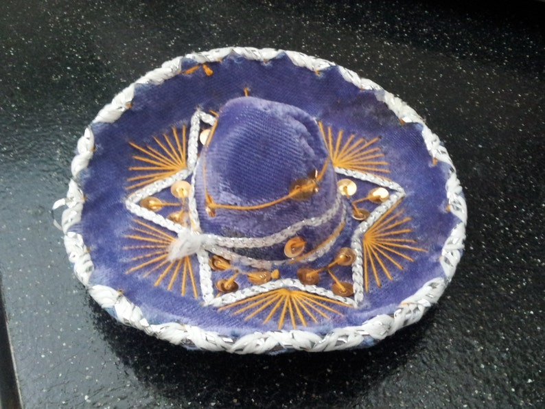 Vintage Wedgewood blue Gold Sequins 