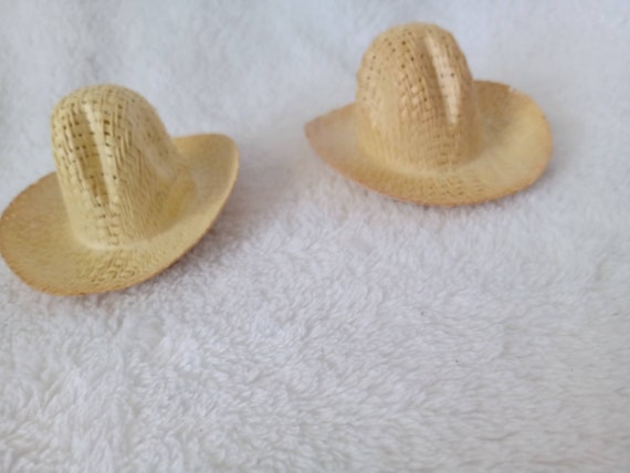 Vintage Tiny Mini Straw Hat for Small 