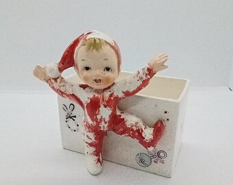 Vintage Maso Ware 1950's Ceramic Baby Planter Japan