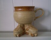 Vintage Pottery Roller Skating Mug