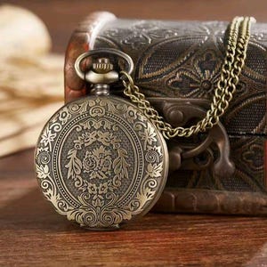 montres de poche vintage pour hommes et femmes, style vieil argent, rétro, collier de montre de poche sculpté classique gravé, montre-bracelet ancienne