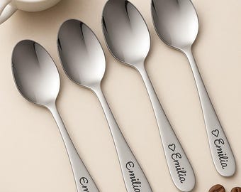 Cucchiai WMF personalizzati con incisione – idea regalo per Natale, cucchiai in acciaio inox con nome, cucchiaini da caffè, espresso, latte e cereali