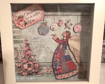 HOLIDAY SALE!!!Christmas Angel shadowbox