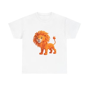 Lew 3D kreskówka, 3D Lai thai, koszula, lew Tshirt, lew Tshirt, miłośnik lwów, prezent dla miłośnika lwów, lew Tee, różne wzory unisex