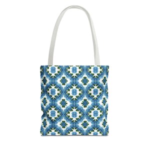Blaue Hortensie Tragetasche | Atemberaubendes Blumenmuster, einzigartige Geschenktasche, 100% einzigartig, perfekt für jeden Anlass
