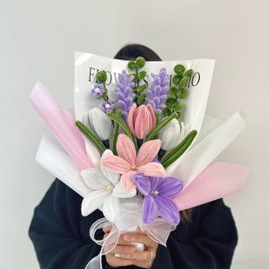 Lily Bloom Pipe Cleaner Flower Bouquet | Forever Floral Home Decor | Special Day Flower Gift