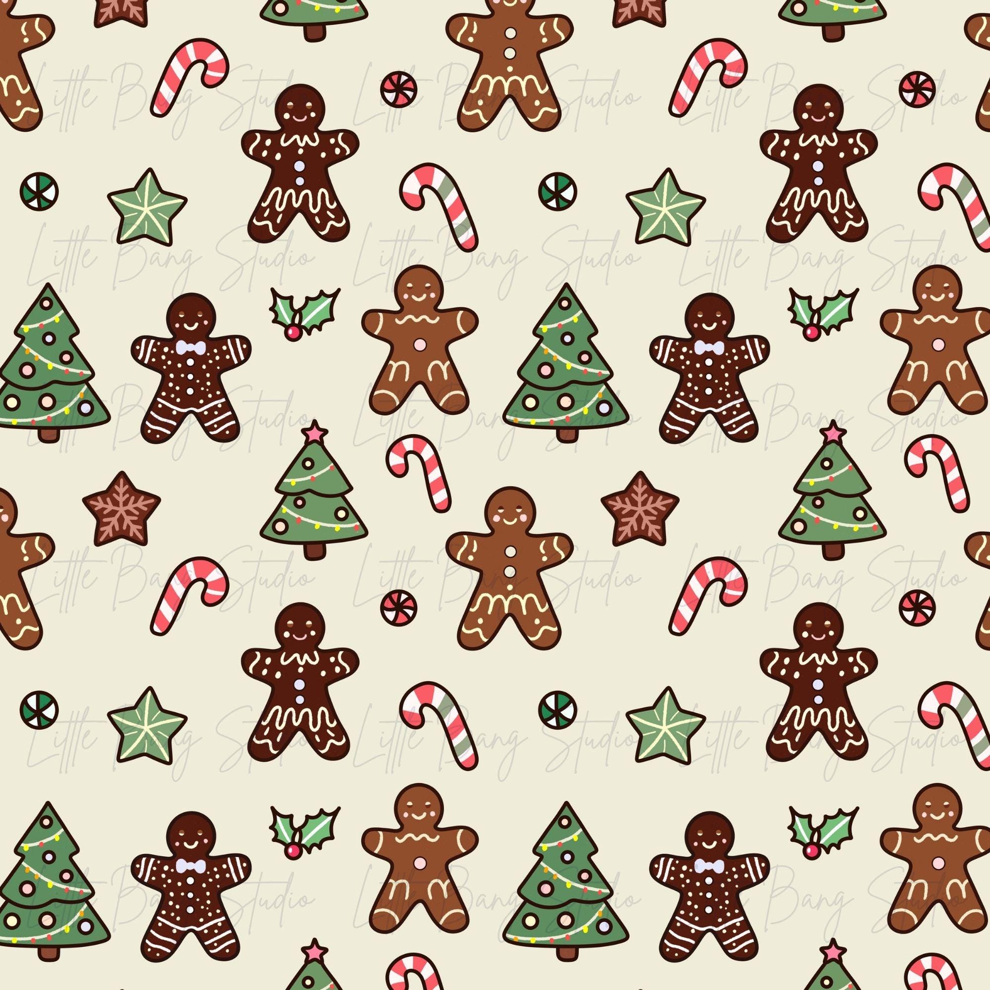 Christmas Gingerbread Pattern - Digital Download - Etsy