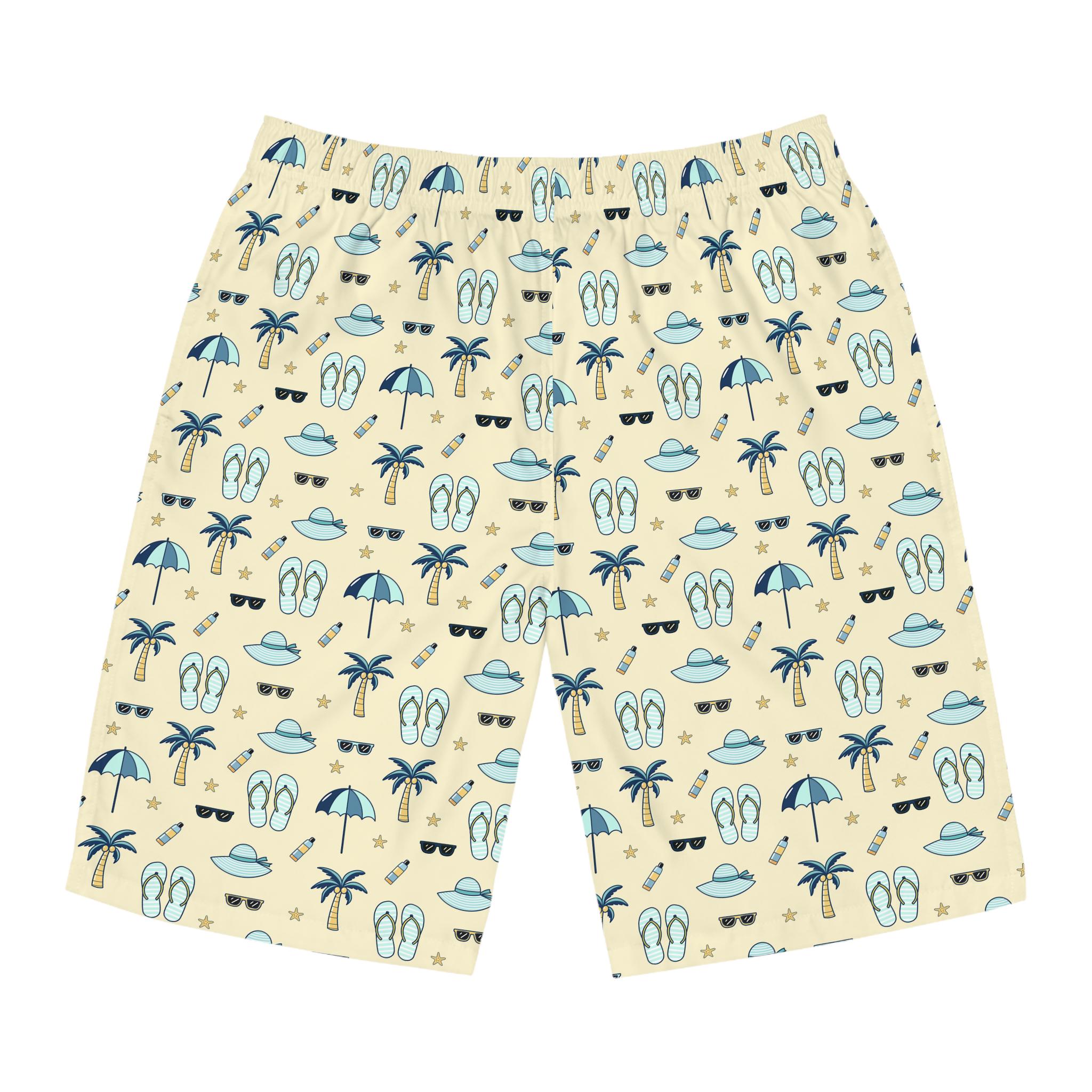 Printable & Digital Seamless Summer Beach Pattern | Tropical Palm Trees ...