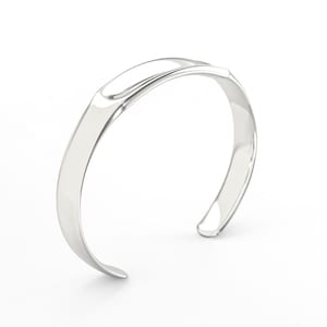 Blow Silver Bracelet in Solid 925 Sterling Silver | Sculptural Minimalist Cuff with Dimpled Design | Unisex Modern Jewelry | Unique Gift