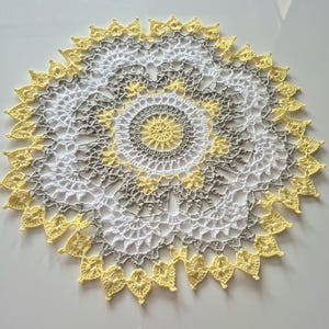 Tablecloth, crocheted doily, crochet lace napkin 38 cm