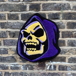 Skeletor Gothic Themed Floor or Wall Art Tufted Rug | Cartoon Character & Room Accent Acrylic Wool Rug for Home Decorations