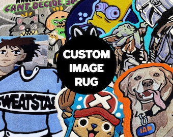 Personalized Tufted Rug : Customizable Handmade Acrylic Wool (Various Sizes)