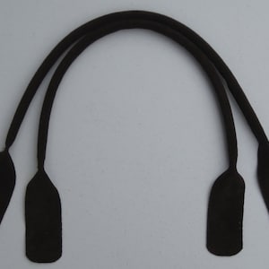 24-inch Dark Brown Suede Tote Handles