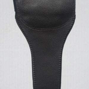 Large Dark Brown Leather Scissor Case