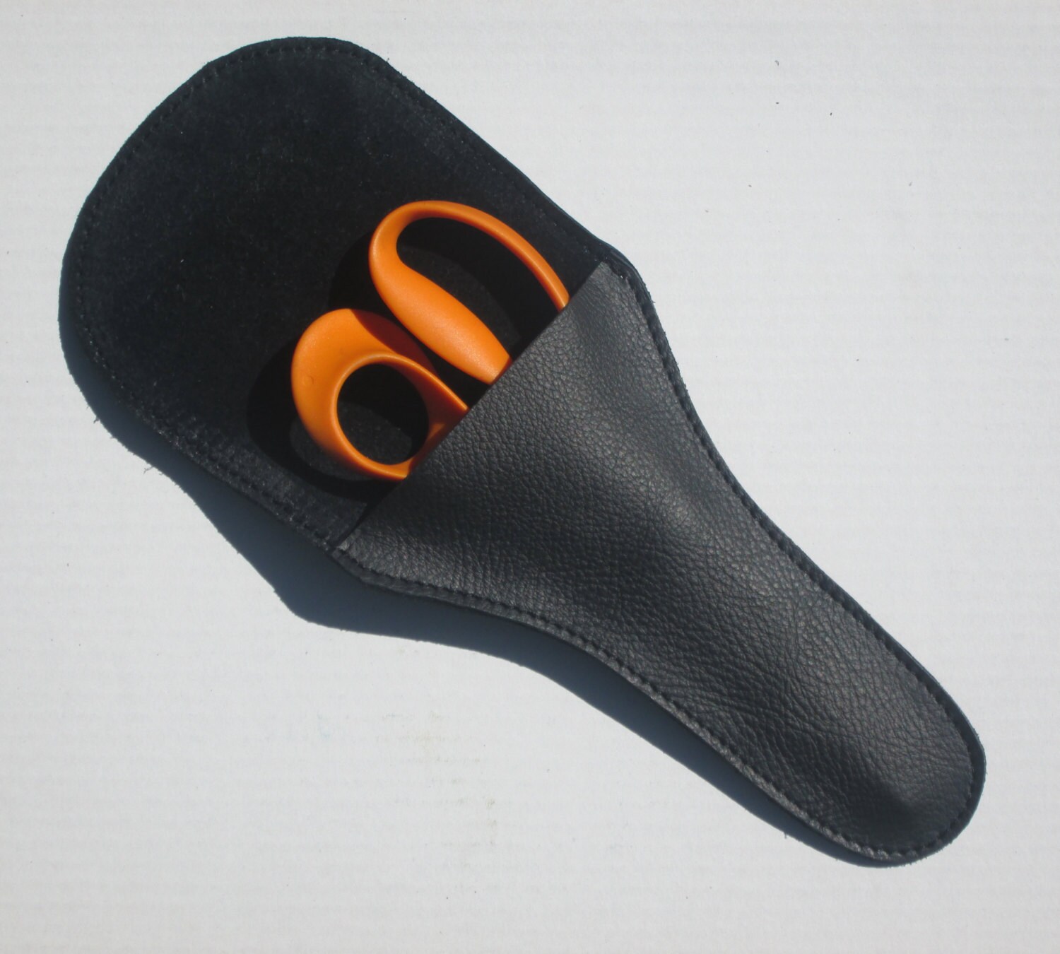 Large Black Leather Scissor Case Etsy