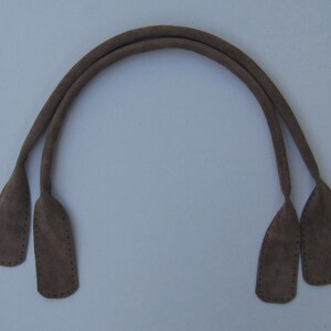 24-inch Tan Suede Tote Handles