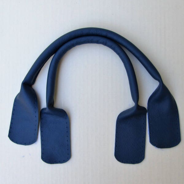 18-inch Royal Blue Leather Purse Handles