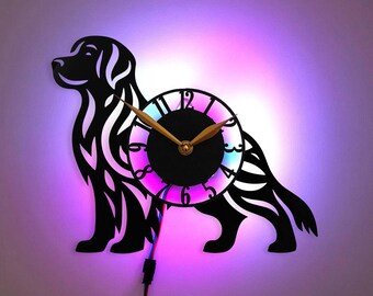 Golden retriever clock, Golden retriever gift, Dog Wall Clock, Animal Design Clock, Pet Lover Gift Clock